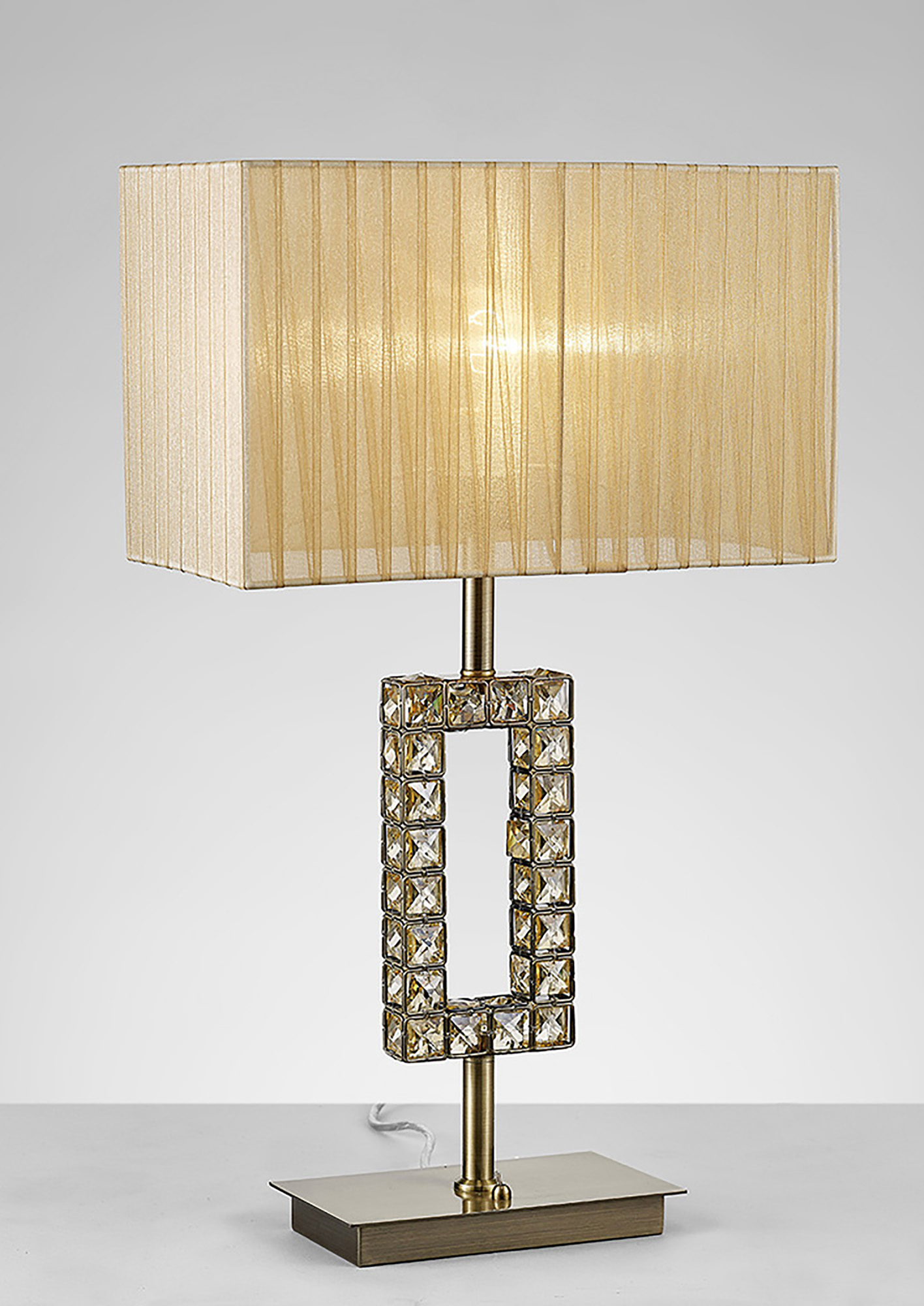 IL31722  Florence Crystal 61.5cm 1 Light Table Lamp